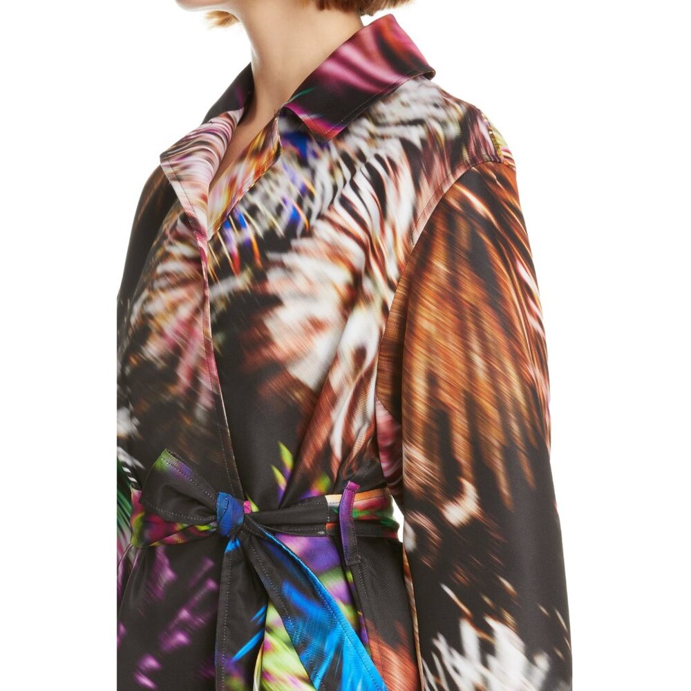 Dries Van Noten "Ramblas" Fireworks Print Belted Jacket, size 34 (XS/S) - Picture 3 of 11